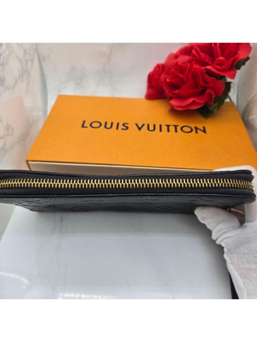 Louis Vuitton Monogram Empreinte Zippy Wallet Navy - Picture 11 of 15